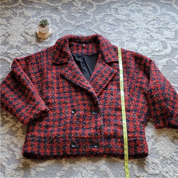 Free People Wool Blend Houndstooth Baby Coat - Picture 3 of 8